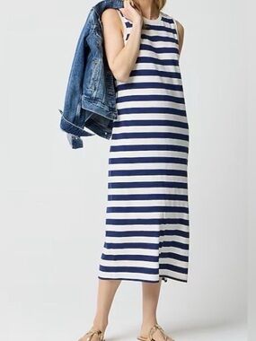 j crew striped knit maxi dress Spring Dress Try-On Haul: Hits & Misses